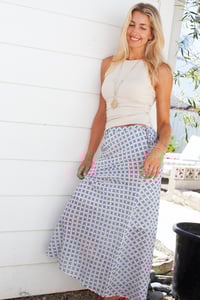 Image 4 of Lined Bias Skirt Blue Sand Pebble