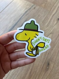 CLEAR Camper Woodstock Sticker