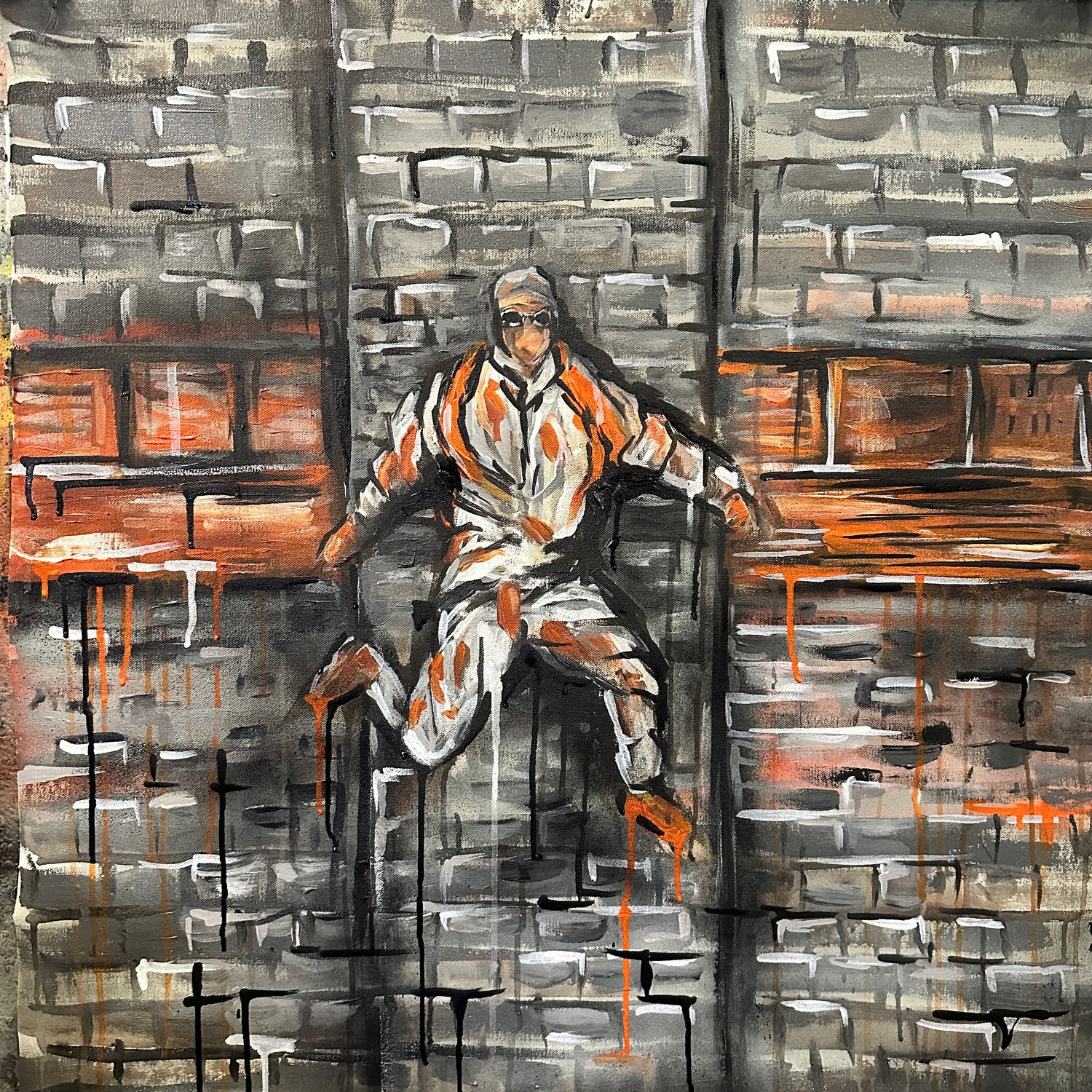 I BOMB ATOMICALLY ORIGINAL PAINTING - 30x30"
