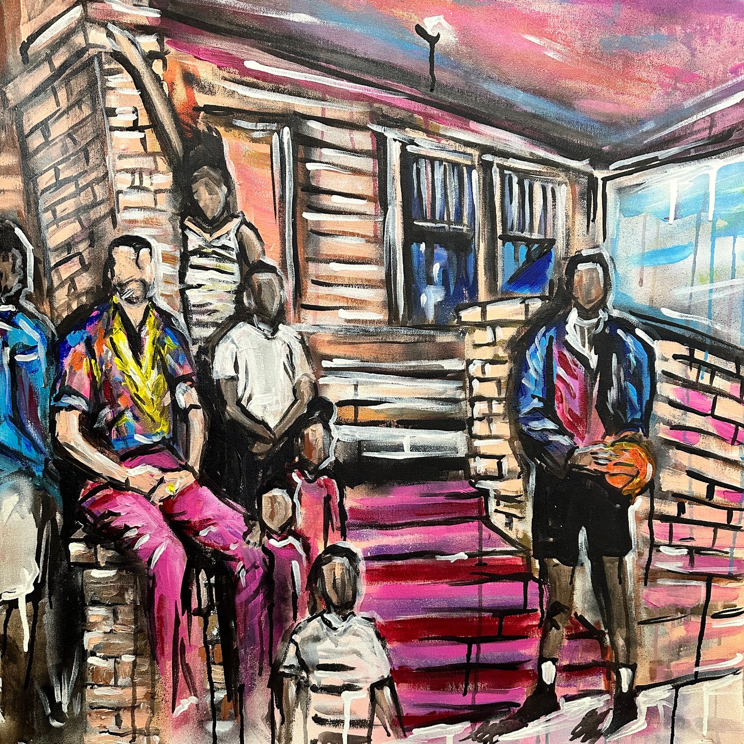 BAD TIMES DONT LAST BUT BAD BUYS DO ORIGINAL PAINTING - 30x30"