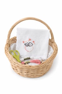 Image 1 of Romantic Big Heart Handkerchief – Personalized Embroidery