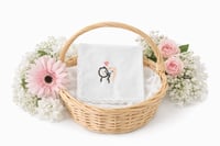 Image 1 of Handcrafted Hug Design Handkerchief – Soft Cotton (11" × 11")