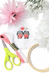 Image 2 of I Love You – Handmade Embroidered Cotton Handkerchief