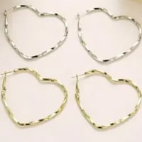 Luxury Heart Shaped Hoop Earrings 