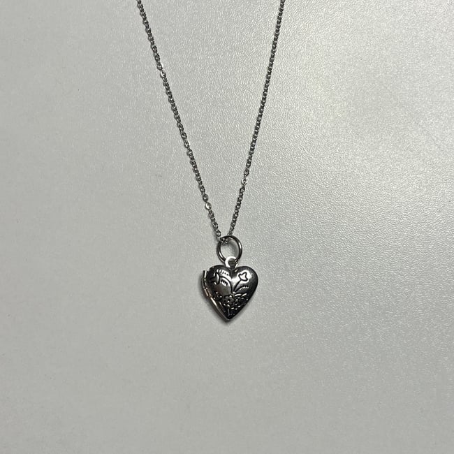 locket thin chain necklace 