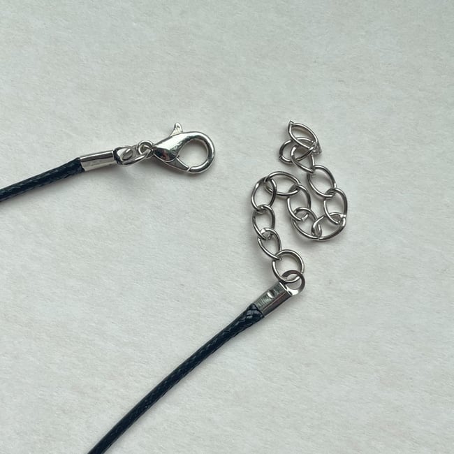 small locket black cord necklace