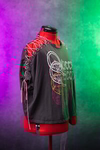 Image 5 of 2X/3X Queen Lace Up Cropped Tee