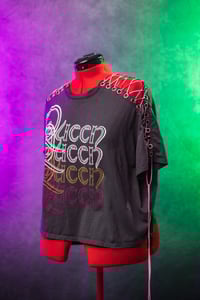 Image 3 of 2X/3X Queen Lace Up Cropped Tee