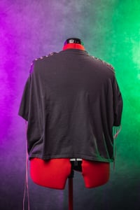 Image 4 of 2X/3X Queen Lace Up Cropped Tee