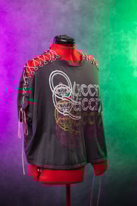 Image 2 of 2X/3X Queen Lace Up Cropped Tee