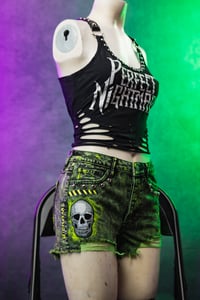 Image 2 of Size 26 Radioactive denim shorts