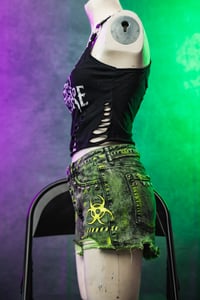 Image 8 of Size 26 Radioactive denim shorts