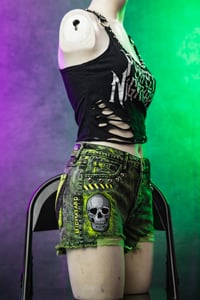 Image 6 of Size 26 Radioactive denim shorts