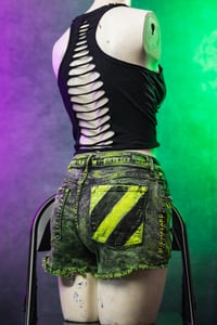 Image 3 of Size 26 Radioactive denim shorts