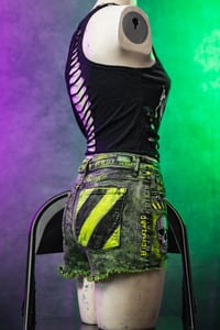 Image 5 of Size 26 Radioactive denim shorts