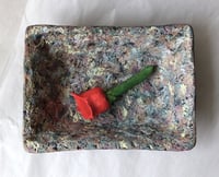 Image 7 of Sculptural Square Bowl | Handmade Paper Mache Decorative Catchall