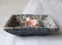 Image 13 of Sculptural Square Bowl | Handmade Paper Mache Decorative Catchall