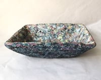 Image 1 of Sculptural Square Bowl | Handmade Paper Mache Decorative Catchall