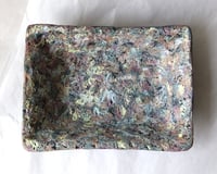 Image 3 of Sculptural Square Bowl | Handmade Paper Mache Decorative Catchall