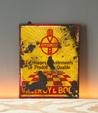 Image 1 of Vintage (1950s) West Germany (Enamel) Villeroy & Boch Advertising Sign