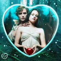 Edward + Bella Heart Button Badge