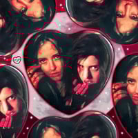 Ginger Snaps Fitzgerald Sisters Heart Button Badge