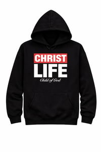 Image 3 of CHRIST LIFE > HOODIE BLACK - WHITE 