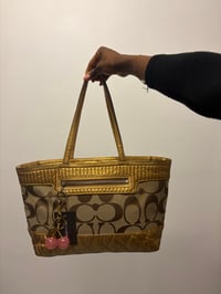 Image 2 of 2011 Coach Poppy Signature Gold Tote 