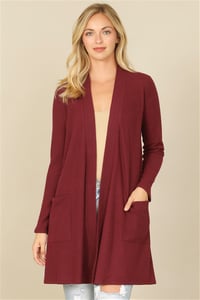 BRUSHED WAFFLE LONG SLEEVE SIDE POCKET