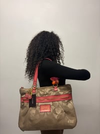 Image 3 of 2012 Coach Daisy Signature Coral Tote