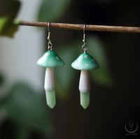 Image 5 of Floral Fungi earrings