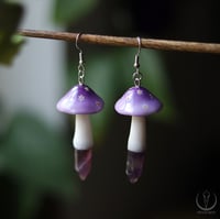 Image 3 of Floral Fungi earrings