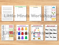 Image 2 of Personalized Pre-k/ Kindergarten Workbook (Now 28 pages) 