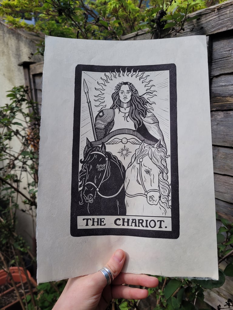 Chariot Lino Print Image 2