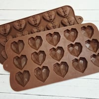 Image 1 of Small diamond heart mould 2pk