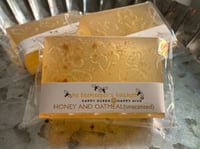 Image 5 of UNSCENTED Honey and Oatmeal Honeybee Glycerin Body Bar