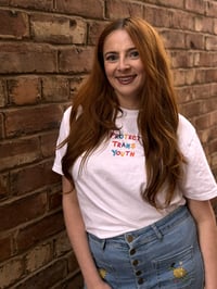 Image 3 of PROTECT TRANS YOUTH  - Multicoloured Embroidery Tee