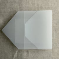 Image 6 of Copy of Scallop edge laser cut blank vellum wrap for A7 cards - pack of 10