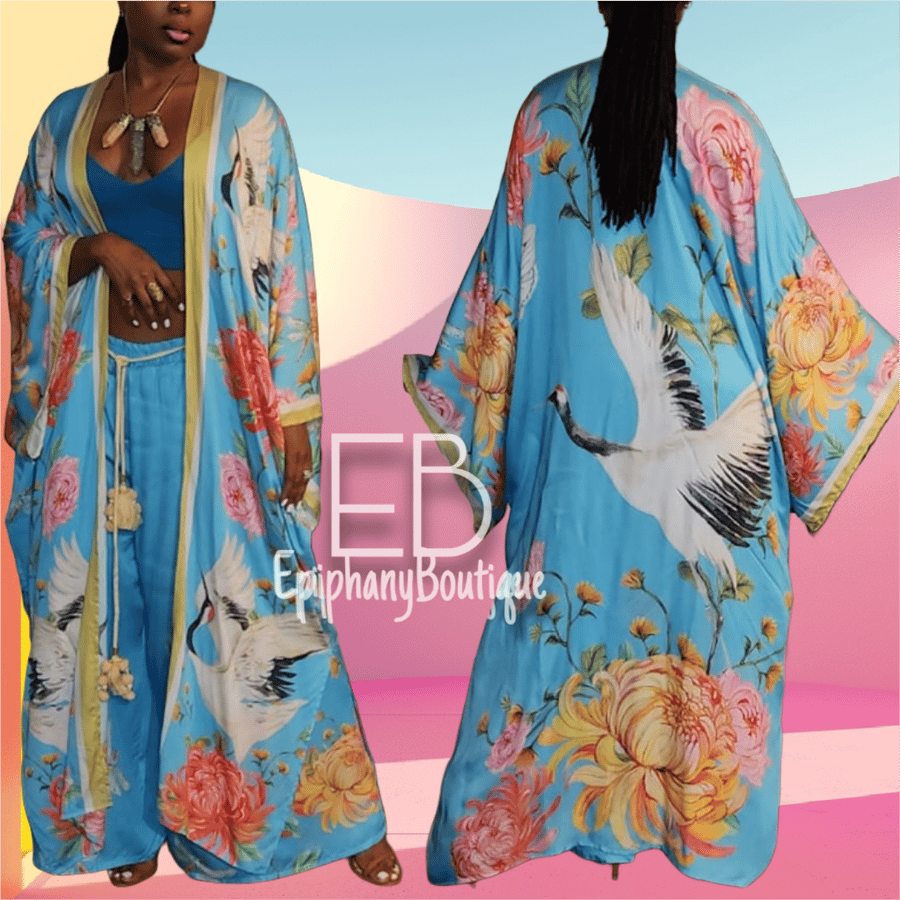 Image of The Aratta Legend of the Crane Kimono Set ✨️ON SALE✨️