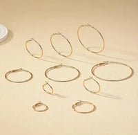 Image 2 of 5 Pairs Of Gold Earrings 