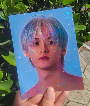 "Silver Moments" Small Holo Glitter Art Print 4.25 x 5.5