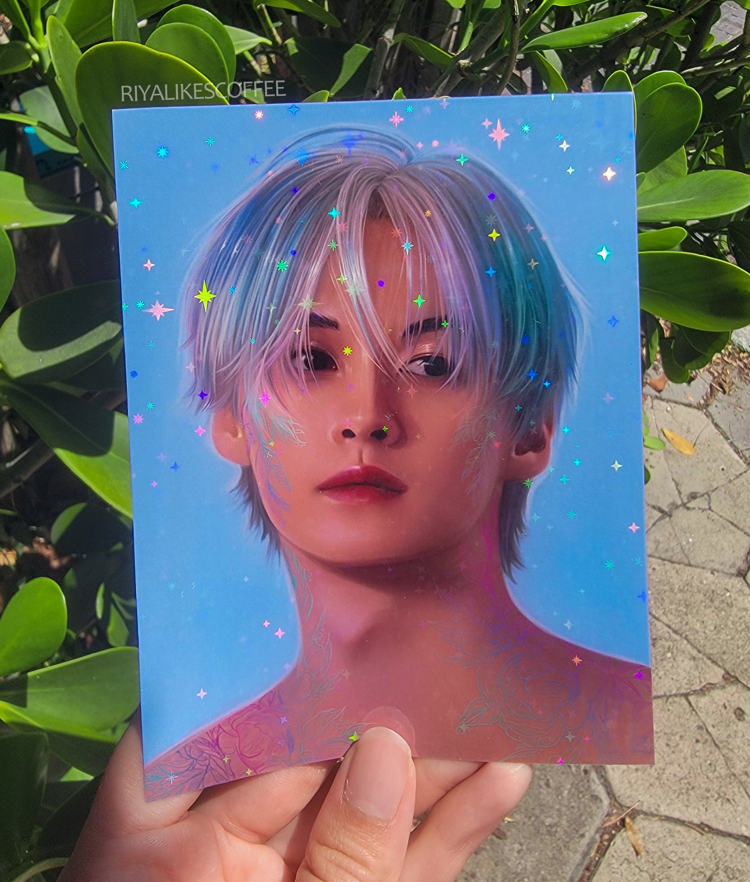 "Silver Moments" Small Holo Glitter Art Print 4.25 x 5.5