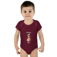 Image 9 of Baby Bodysuit - Cute Birthday Boy with Cake Illustration