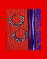 Image 1 of Wildflower Mix Beaded Hoops 