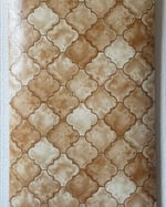 1980s Vintage Kingfisher Wallpaper Rolls - Moroccan Tiles Contour Sepia Kitchen - (Sets of 2 Rolls) thumbnail 5