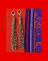 Peyote Tube Fringe Earrings