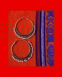 Image 1 of Gold Fringe Woven Hoops