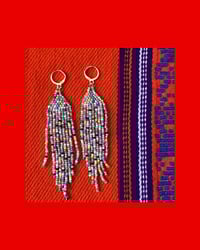 Image 1 of Mermaid Scales Fringe Earrings