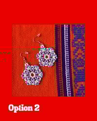 Image 2 of Huichol Style Big Bead Flowers