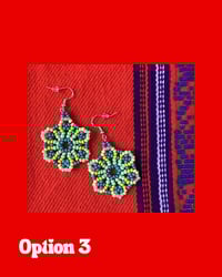 Image 3 of Huichol Style Big Bead Flowers